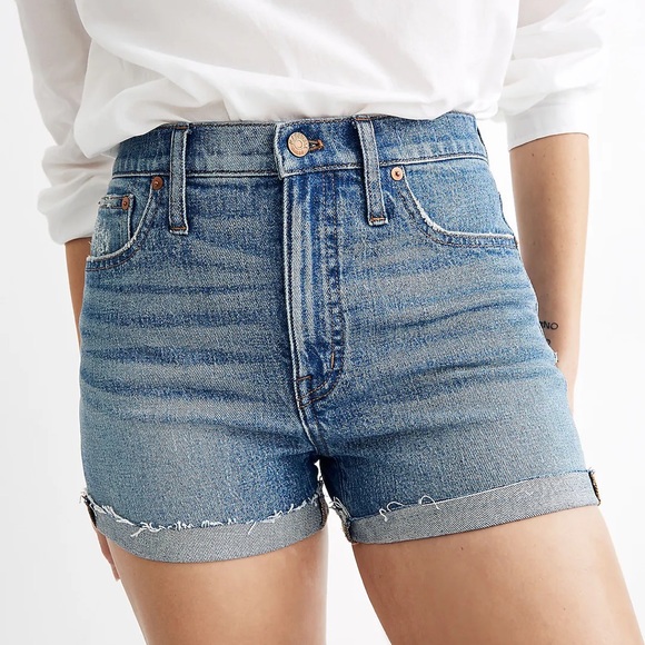 High-Rise Denim Shorts Size 24 - Picture 2 of 7